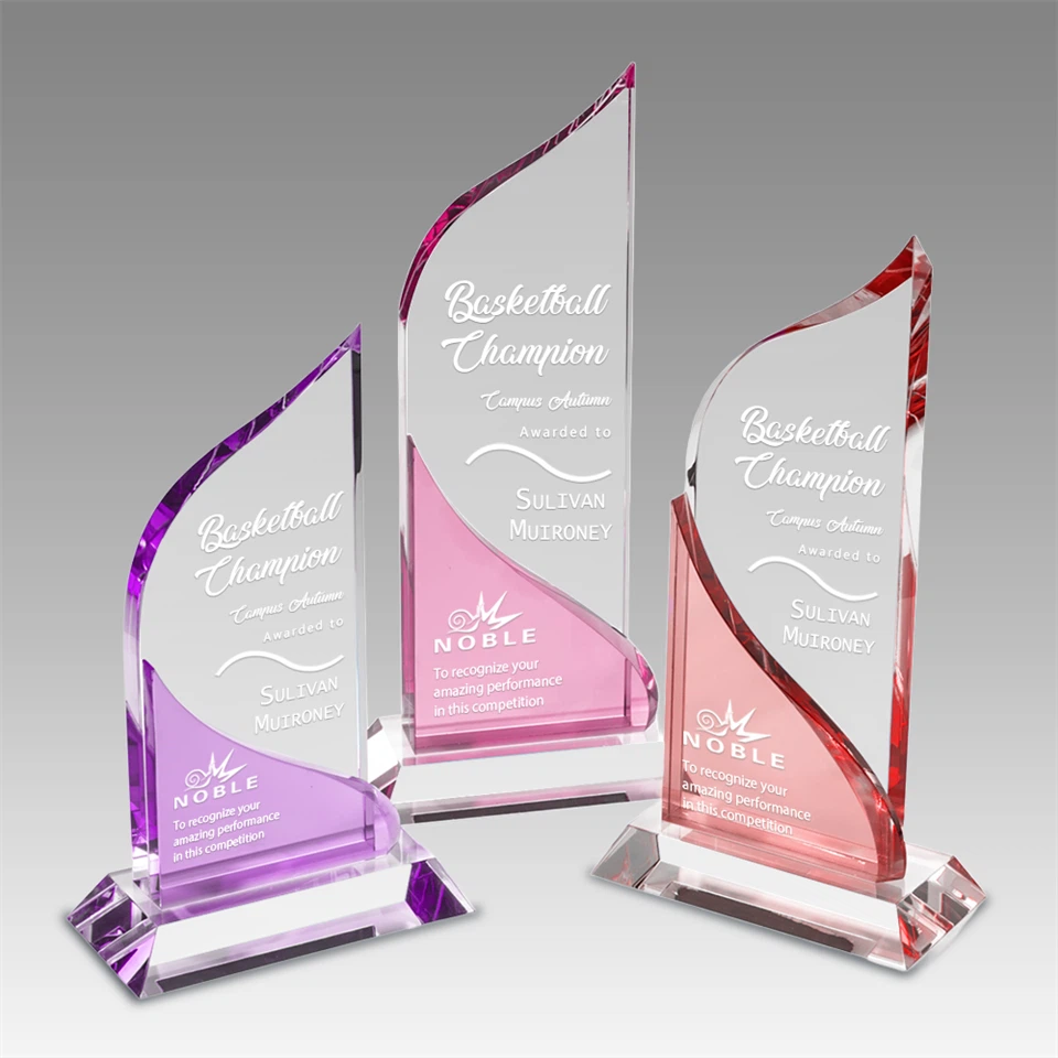 Optical Crystal Tower Plaque Awards high quality