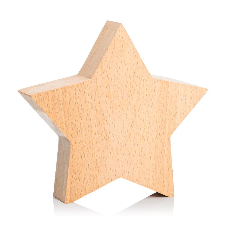 Blank Wood Carved Star Trophy